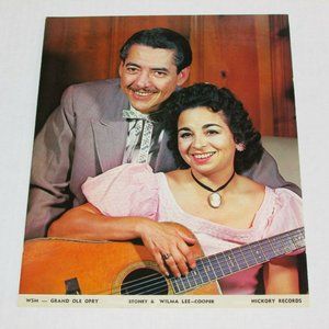 Stoney & Wilma Lee Cooper Vintage Photo Grand Ole Opry Promo Country Music